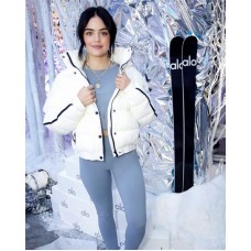 Lucy Hale Alo’s Winter House White Hooded Jacket